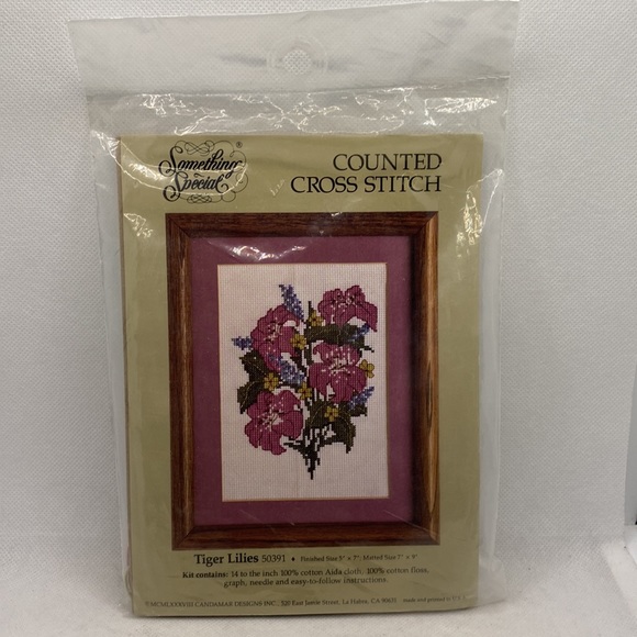 Tiger Lilies Counted Cross Stitch Needlepoint Kit 50391 by Something Special - Picture 4 of 8